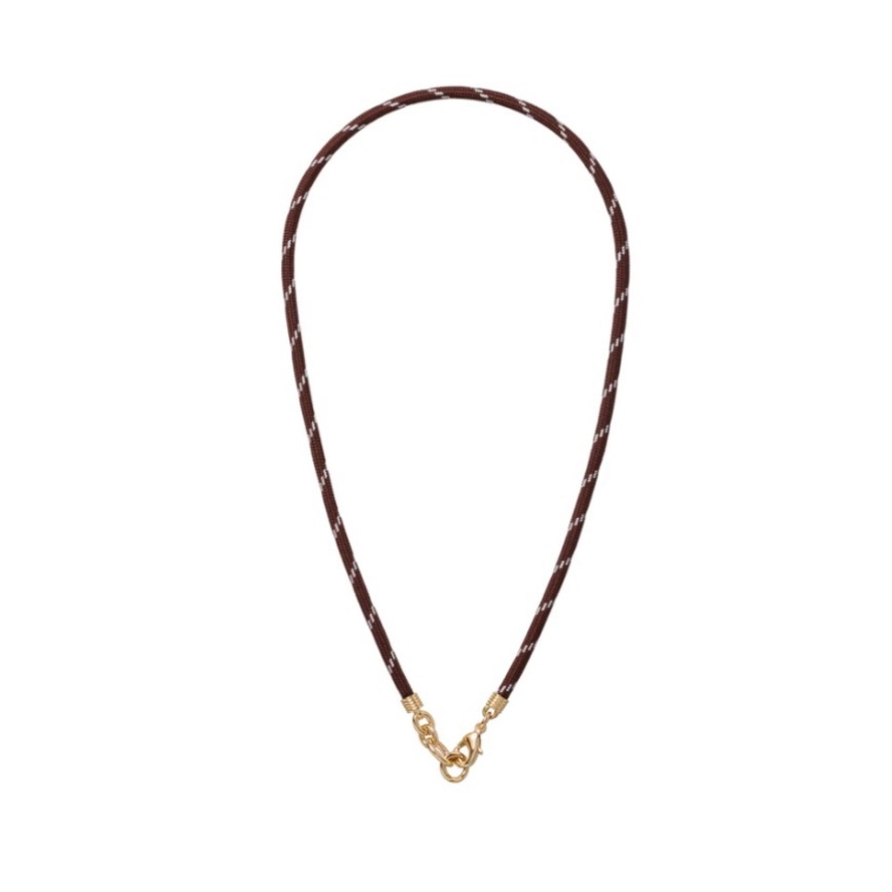 ROXANNE ASSOULIN The Happy Cord Charm Necklace Brown * Without Charm firm price